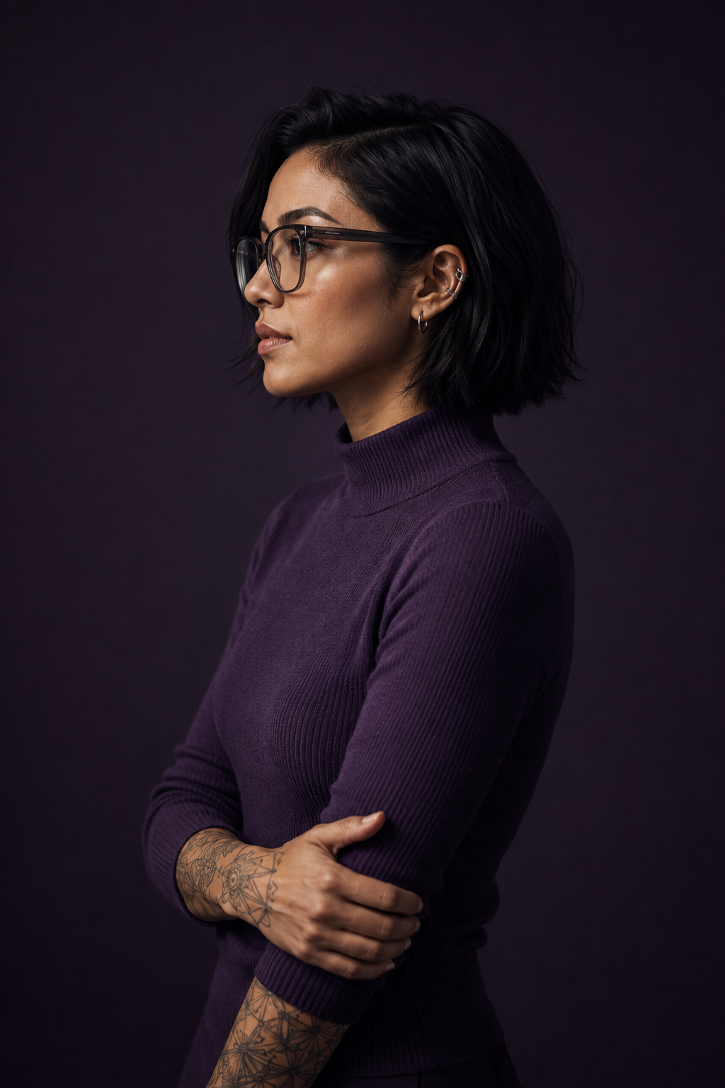 A study in profile and amethyst.